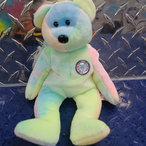 Ty Other - -Birthday Bear  “BB Bear” TY Beanie Baby – 1999 Original, RARE